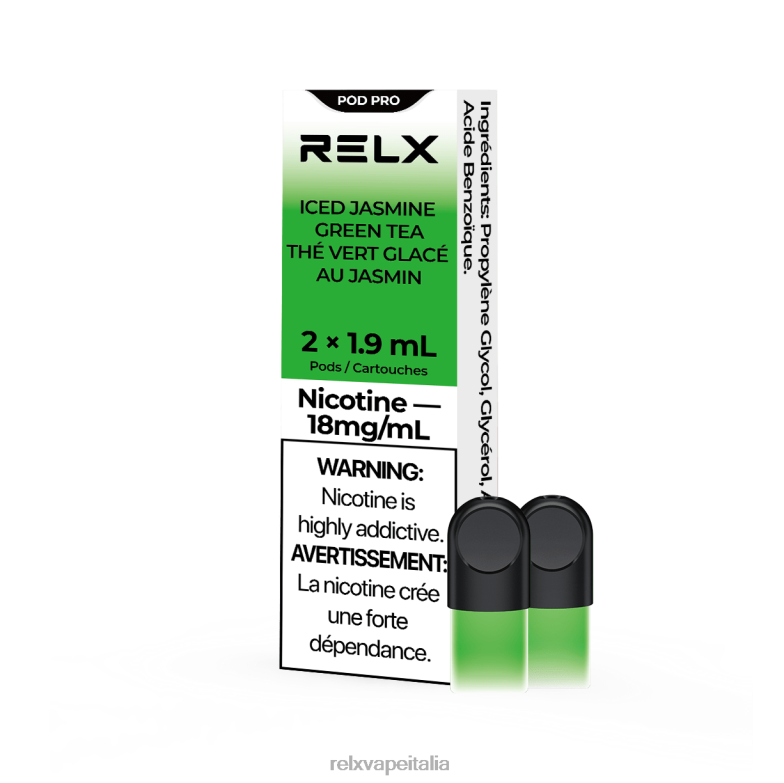 RELX pod pro - 2 cialde tè verde freddo al gelsomino 266J413 RELX Milano