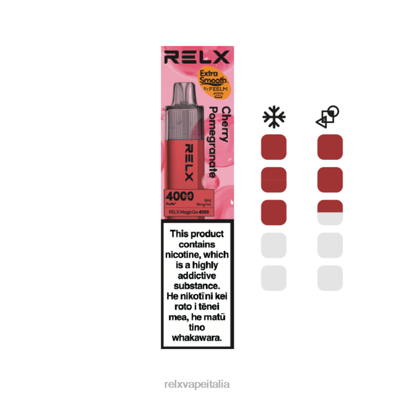 Relx Gusti - RELX MagicGo 4000 vaporizzatori usa e getta melograno ciliegia 40JX08