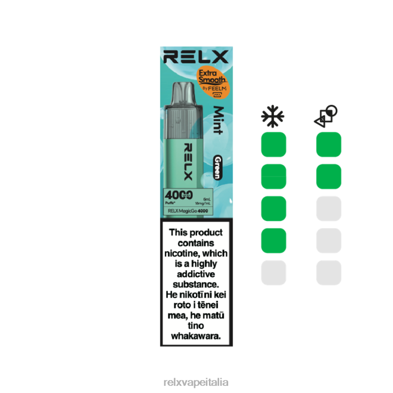 Relx Sigaretta Elettronica Milano - RELX MagicGo 4000 vaporizzatori usa e getta menta (verde) 40JX04
