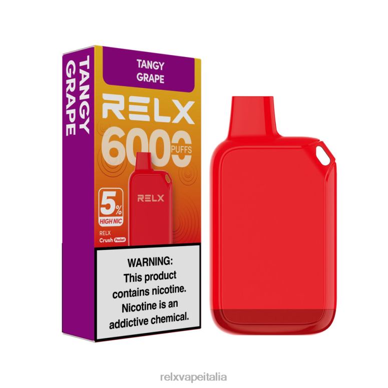 Relx Pods Italy - RELX Crush Pocket 6000 5% alta nic uva piccante 40JX027