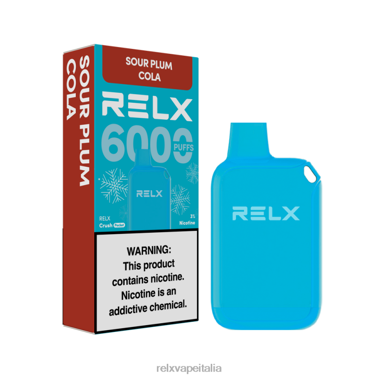 Relx Sigaretta Elettronica Recensioni - RELX Crush Pocket 6000 ghiacciato Cola di prugna acida 40JX019