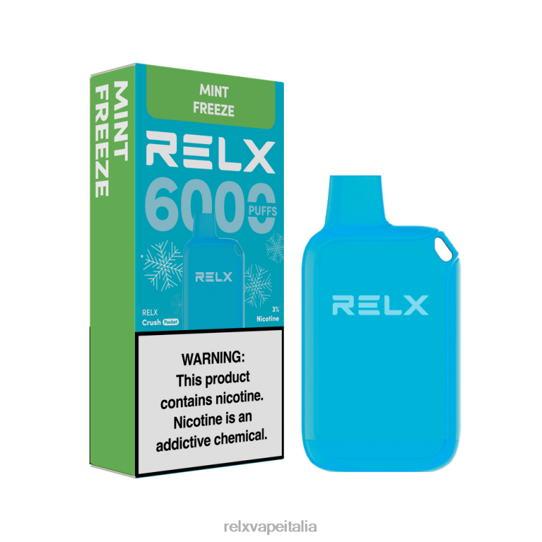 Relx Vape Italia - RELX Crush Pocket 6000 ghiacciato congelamento della menta 40JX012